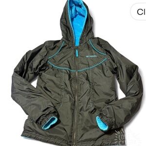 Columbia Black Jacket with Blue Accents